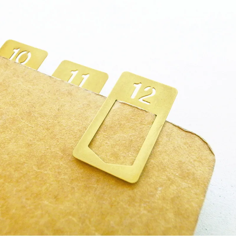 Stationery Office And School Supply Stores - 12 adet/grup Vintage bakır imi Mini