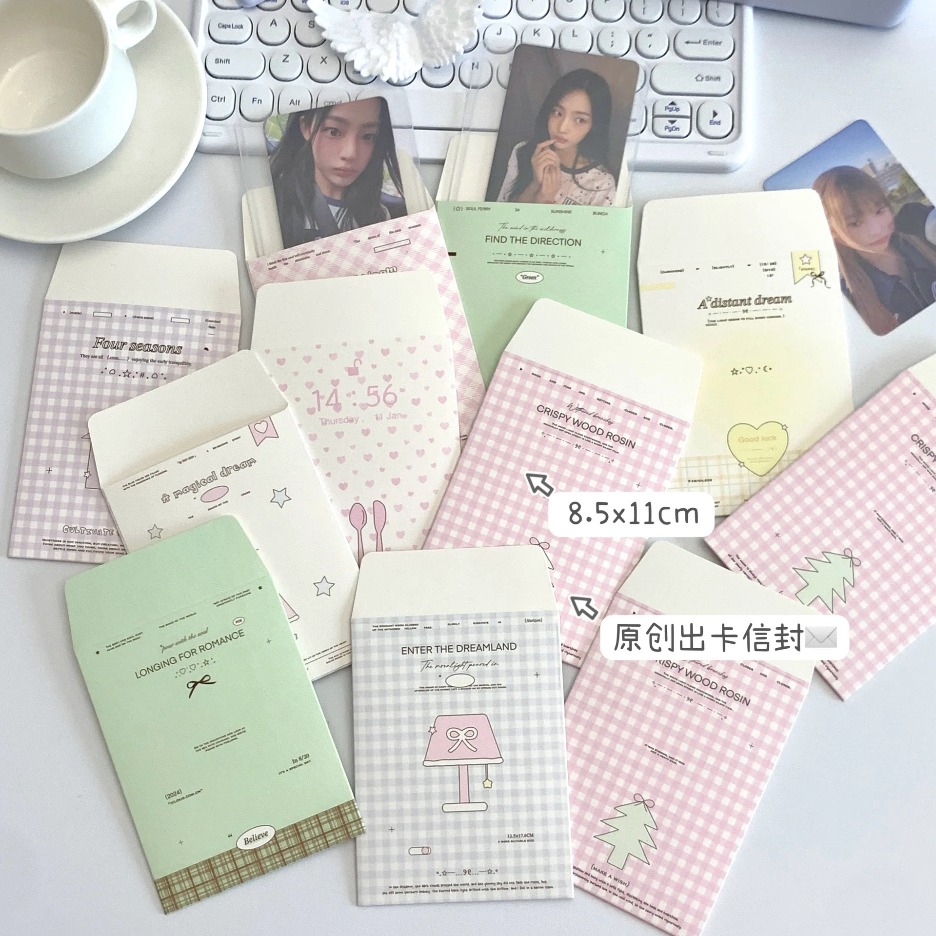 Letter Envelope Kraft - 6 adet kart kol zarf çanta