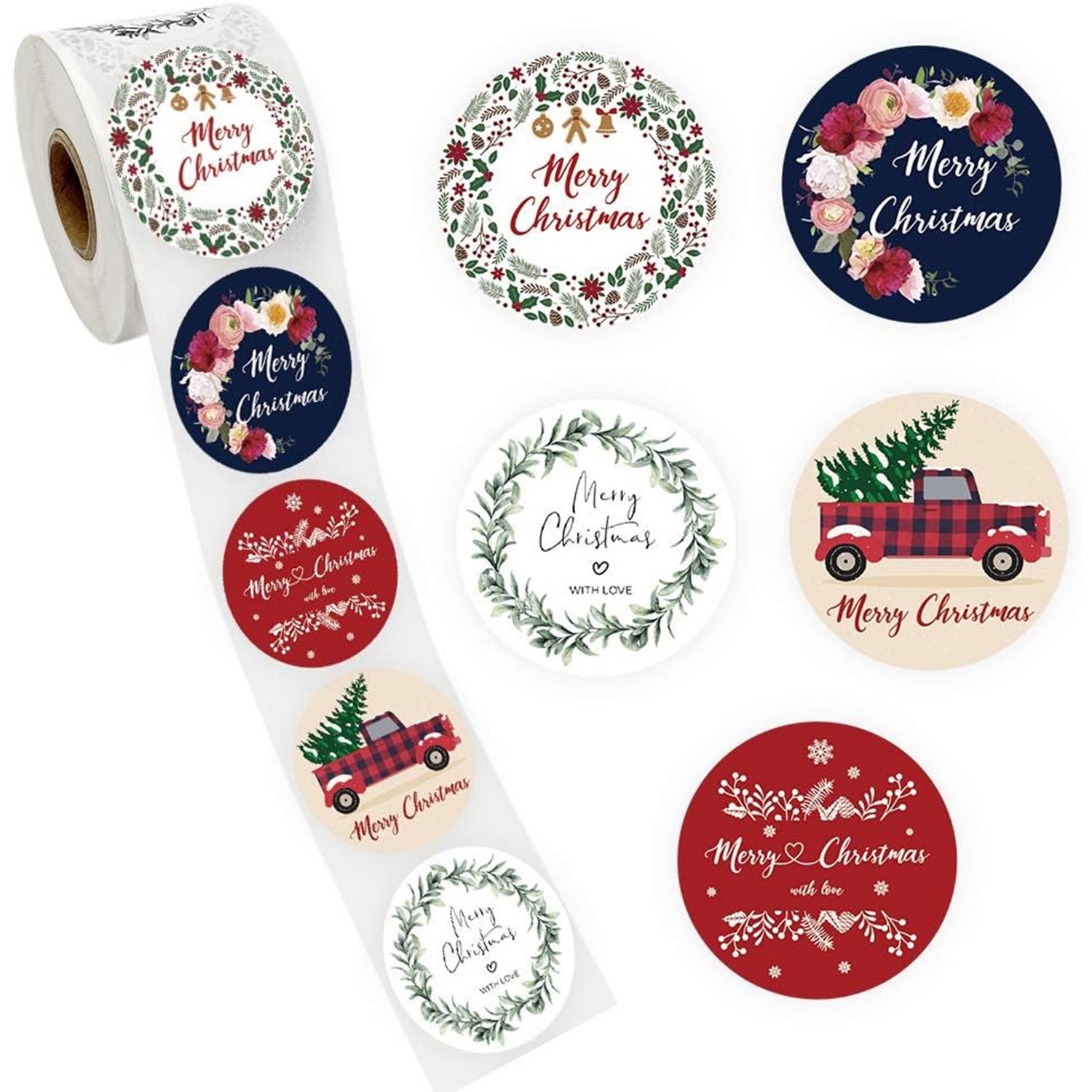 Label Printer Tape - 100-500 adet 1 inç 2025 Merry