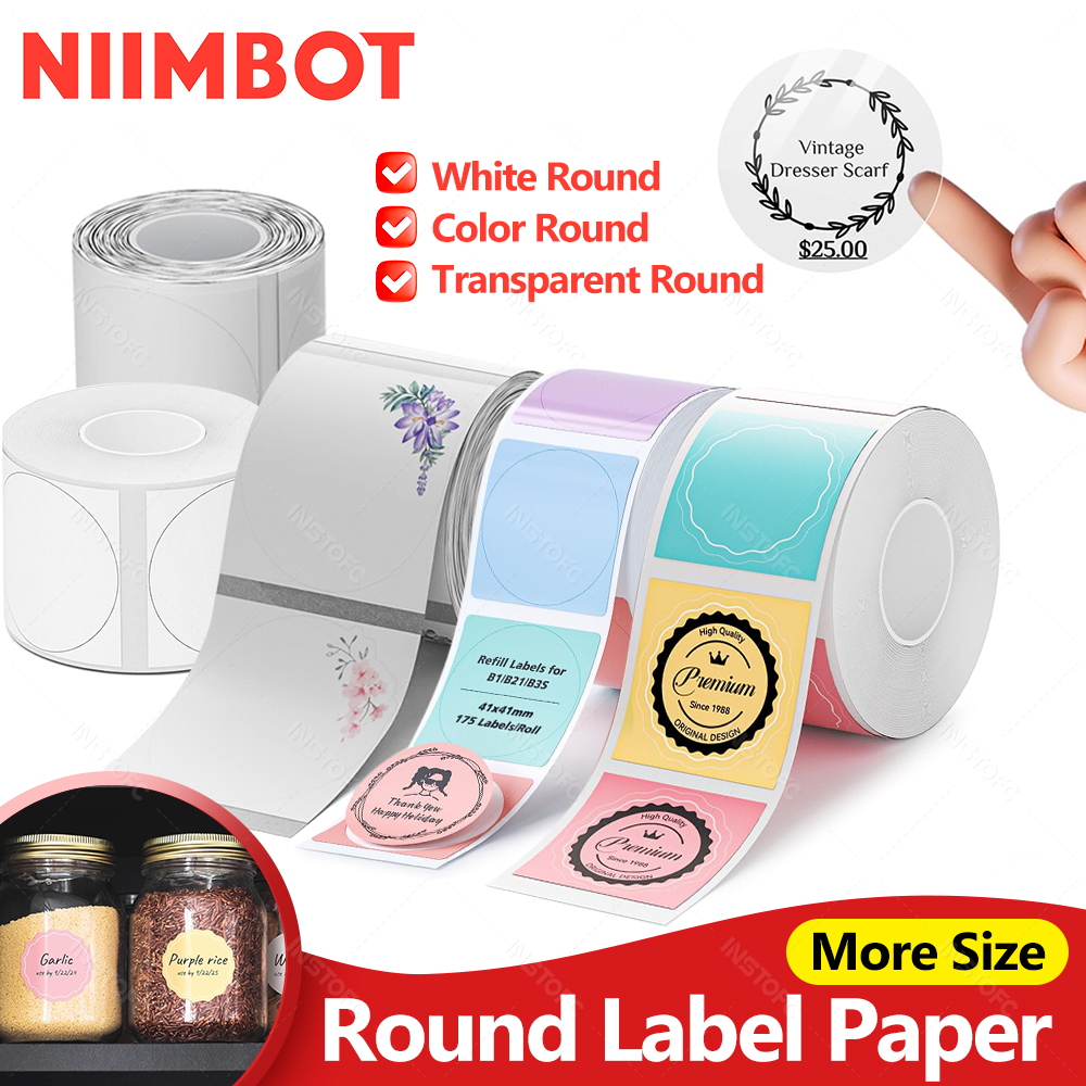 Label Printer Tape - NiiMBOT B21 B1 B3S Yuvarlak Etiket