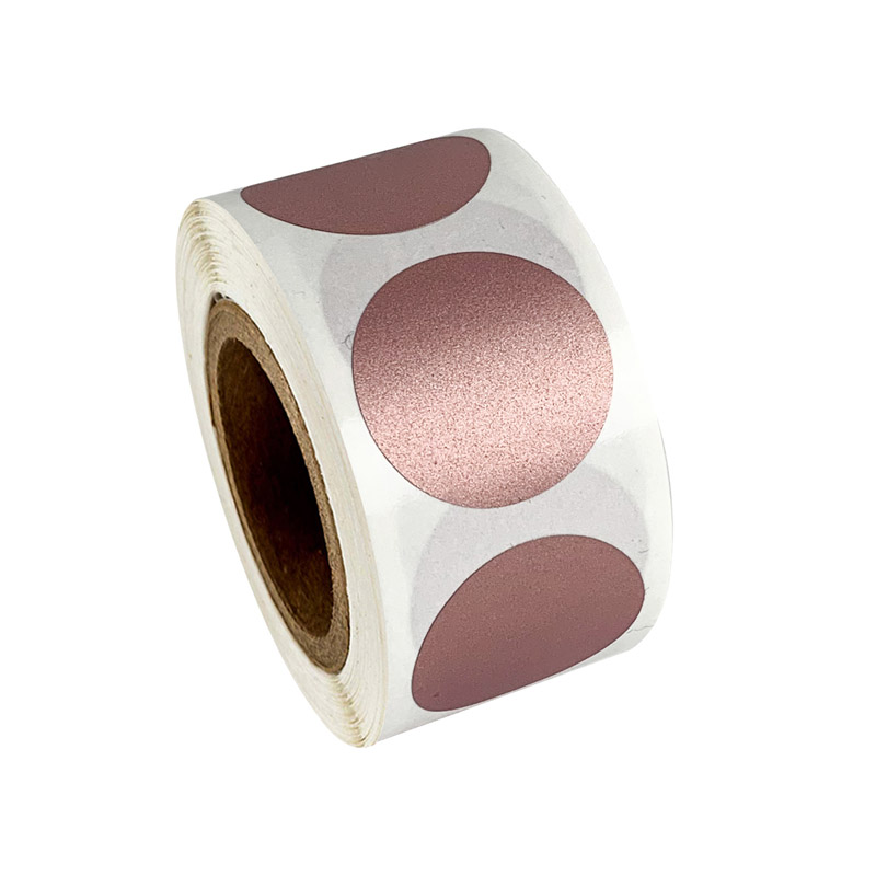 Label Printer Tape - 50-300 adet yuvarlak gül altın Scratch-Off