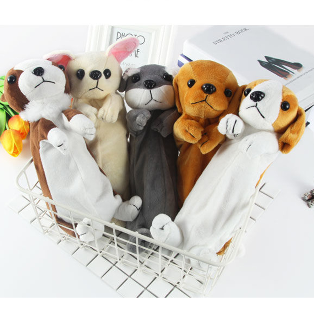 Office Supply Office Stationery Items - Karikatür Peluş Köpek Kalem Çantası Kawaii