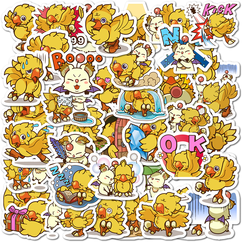 Memo Pad Sticky - 40 Adet Chocobo Karikatür Meme Çıkartmaları