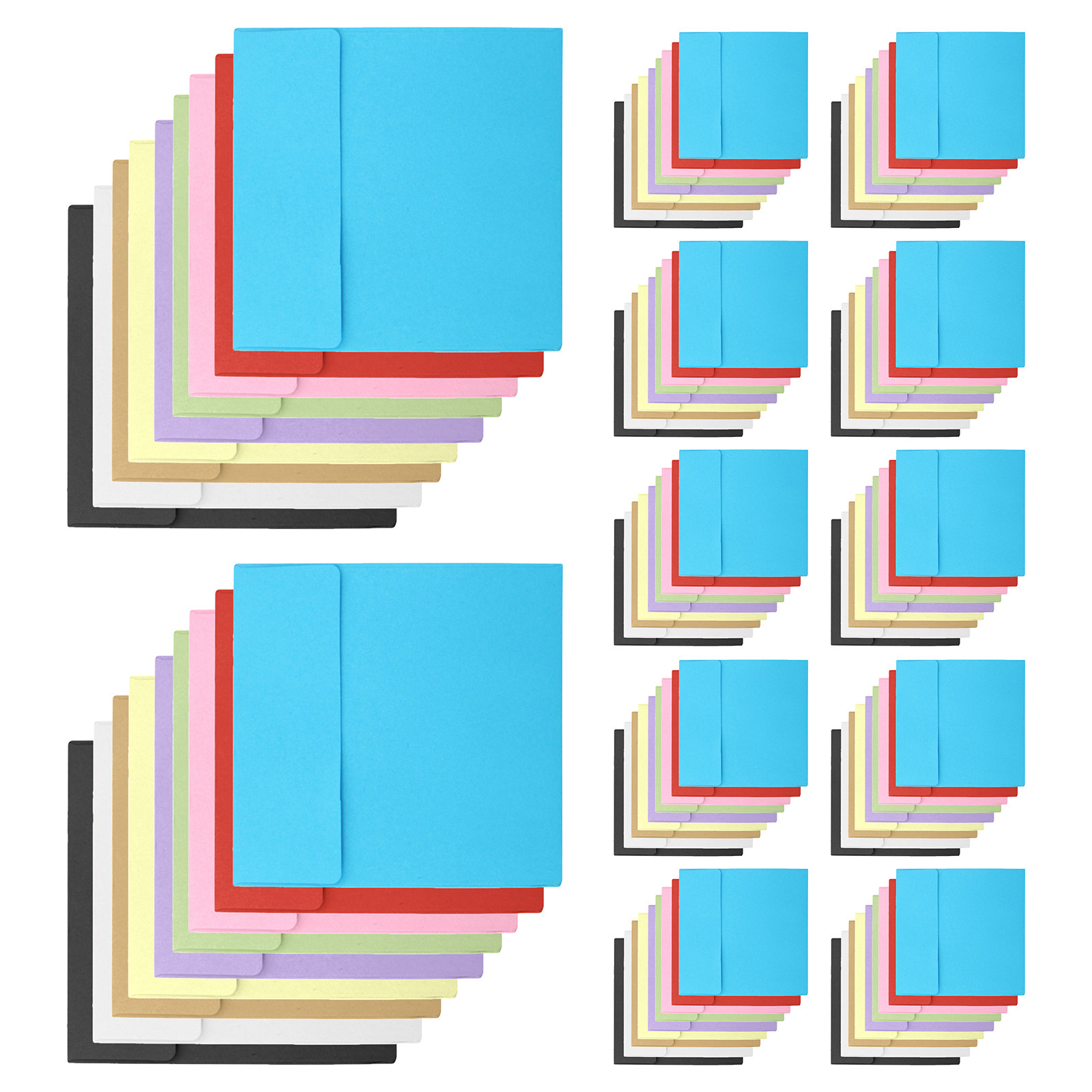Letter Envelope Kraft - 100 Adet Boş Kraft Zarflar 10x10