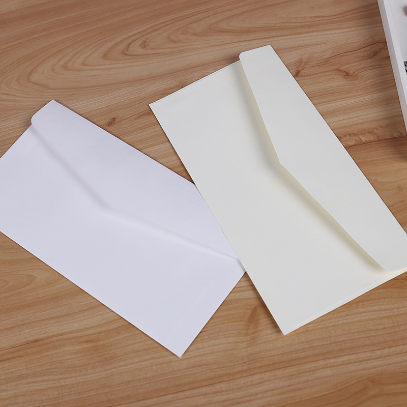Letter Envelope Kraft - 10 adet Klasik Kağıt Zarflar Beyaz