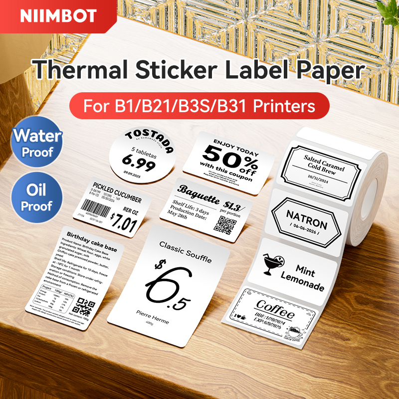 Label Printer Tape - NIIMBOT Termal Etiket Etiket Kağıdı B1