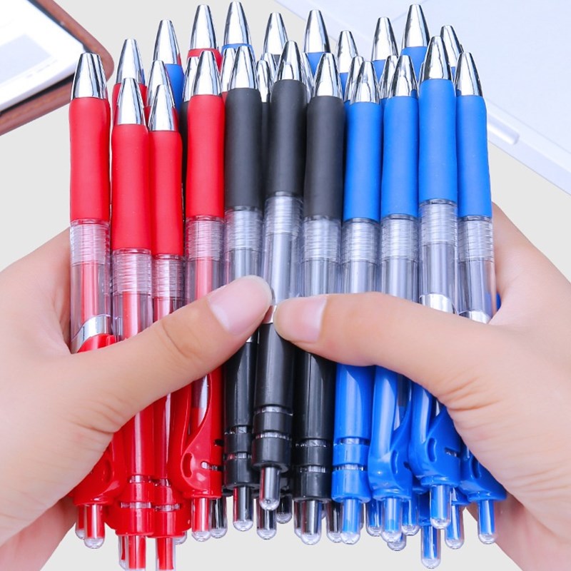 Stationery Office And School Supply Stores - Otomatik Jel Kalem 0.5mm Siyah Kırmızı