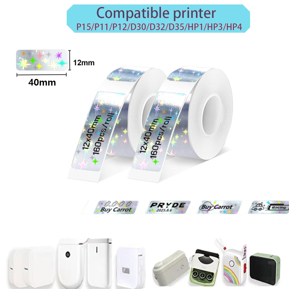 Label Printer Tape - P15 Etiket Makinesi Bandı Taşınabilir Kendinden