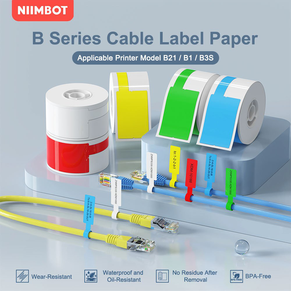 Label Printer Tape - Niimbot Kablo Etiketi Taşınabilir Yazıcı Termal