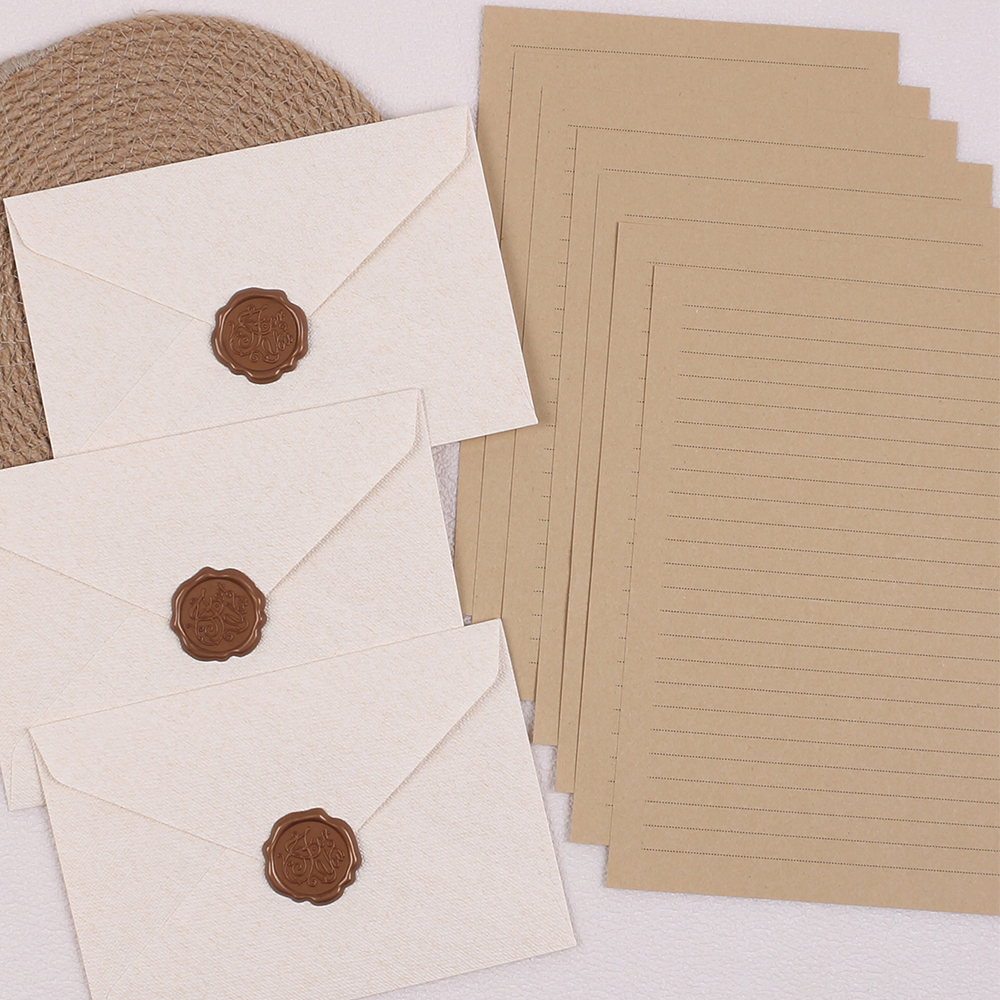 Letter Envelope Kraft - Zarflar ve Kırtasiye Mektup Yazma Kağıtları,
