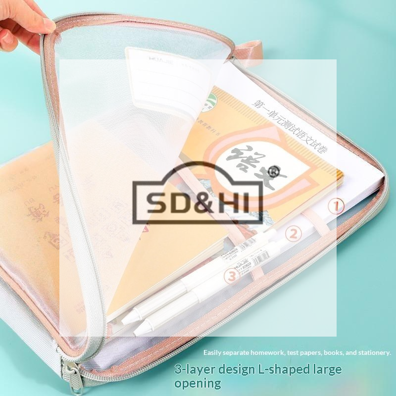 Is Stationery Office Supply - A4 Kırtasiye Saklama Çantası Çift Katmanlı
