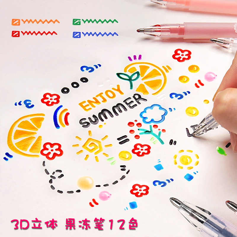 3D üç boyutlu jöle kalem renk  - Gel Ink Pen Set incelemesi ve fiyatı