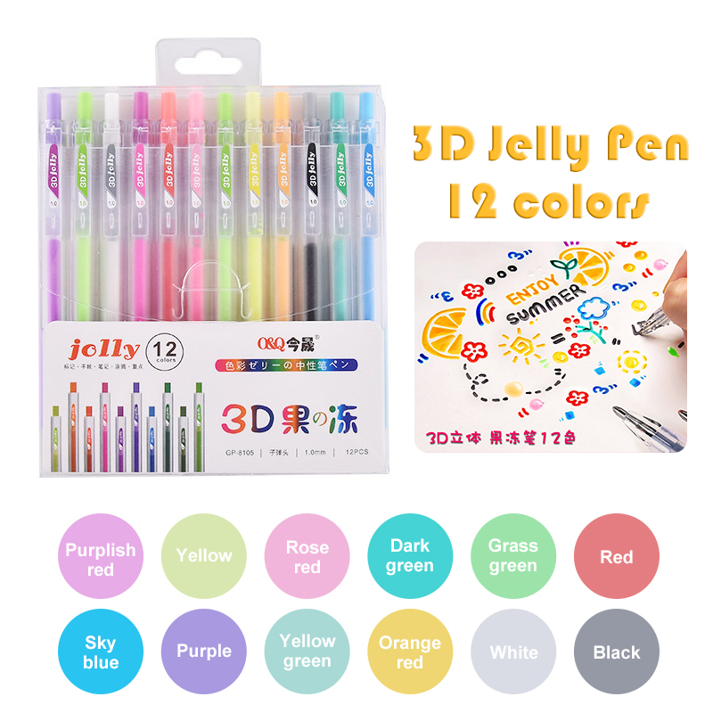 3D üç boyutlu jöle kalem renk  - Gel Ink Pen Set incelemesi ve fiyatı