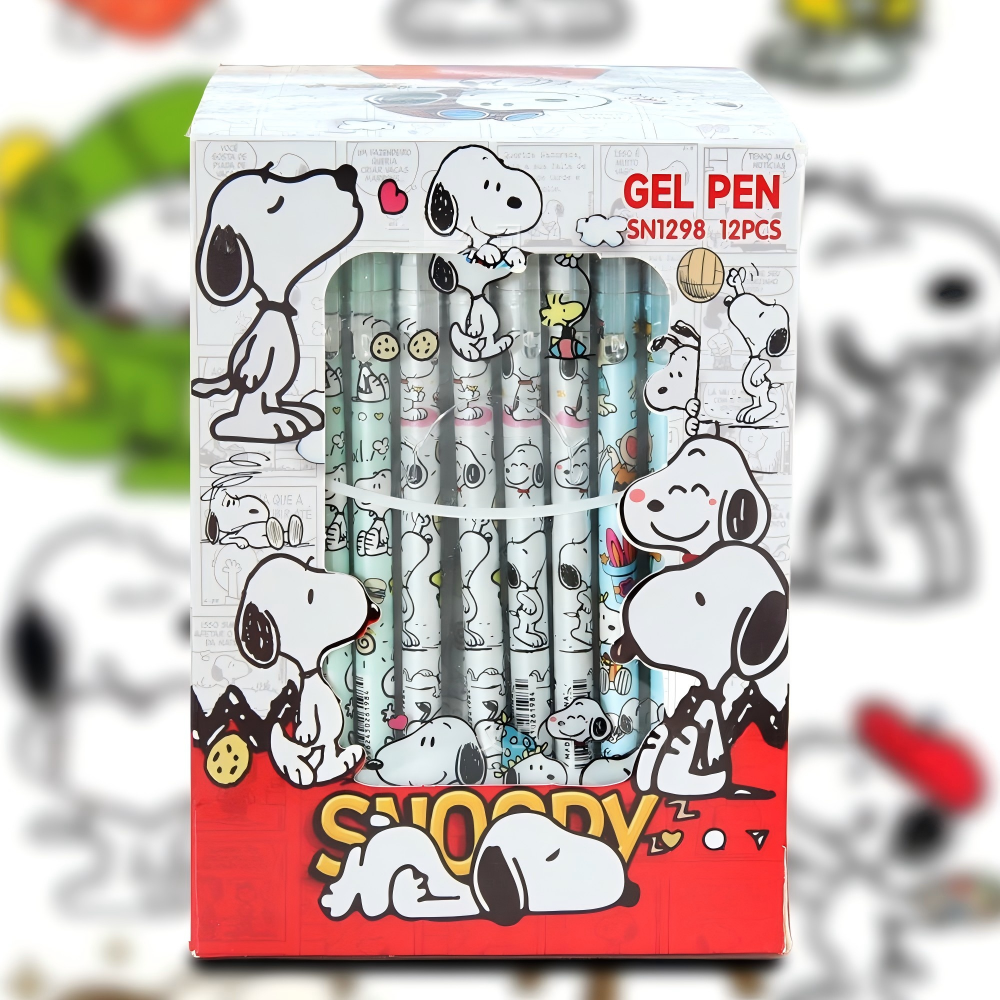 12 Adet/takım Kawaii Snoopy Si - Gel Ink Pen Set incelemesi ve fiyatı