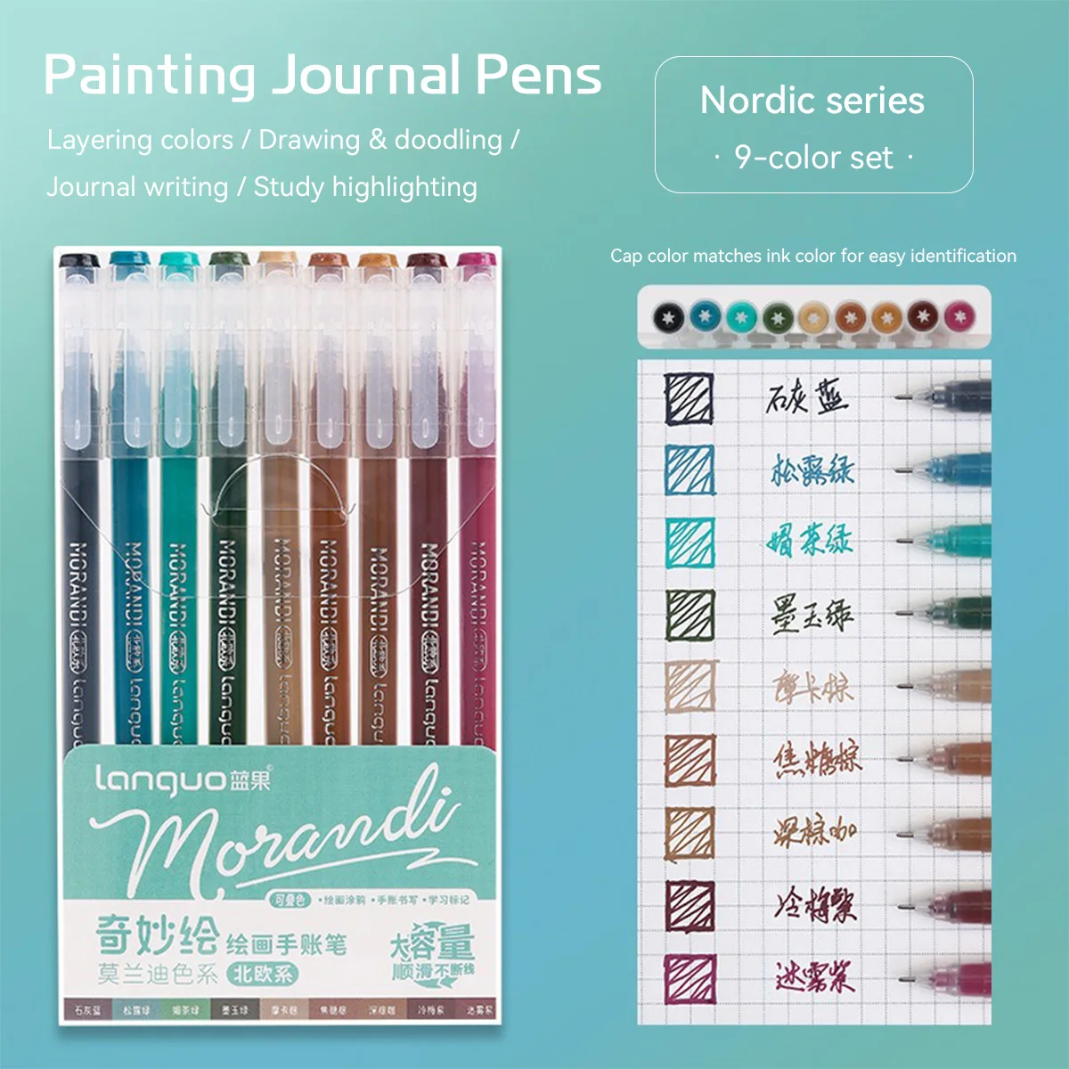 9 adet Set Morandi Renk 0.5mm  - Gel Ink Pen Set incelemesi ve fiyatı