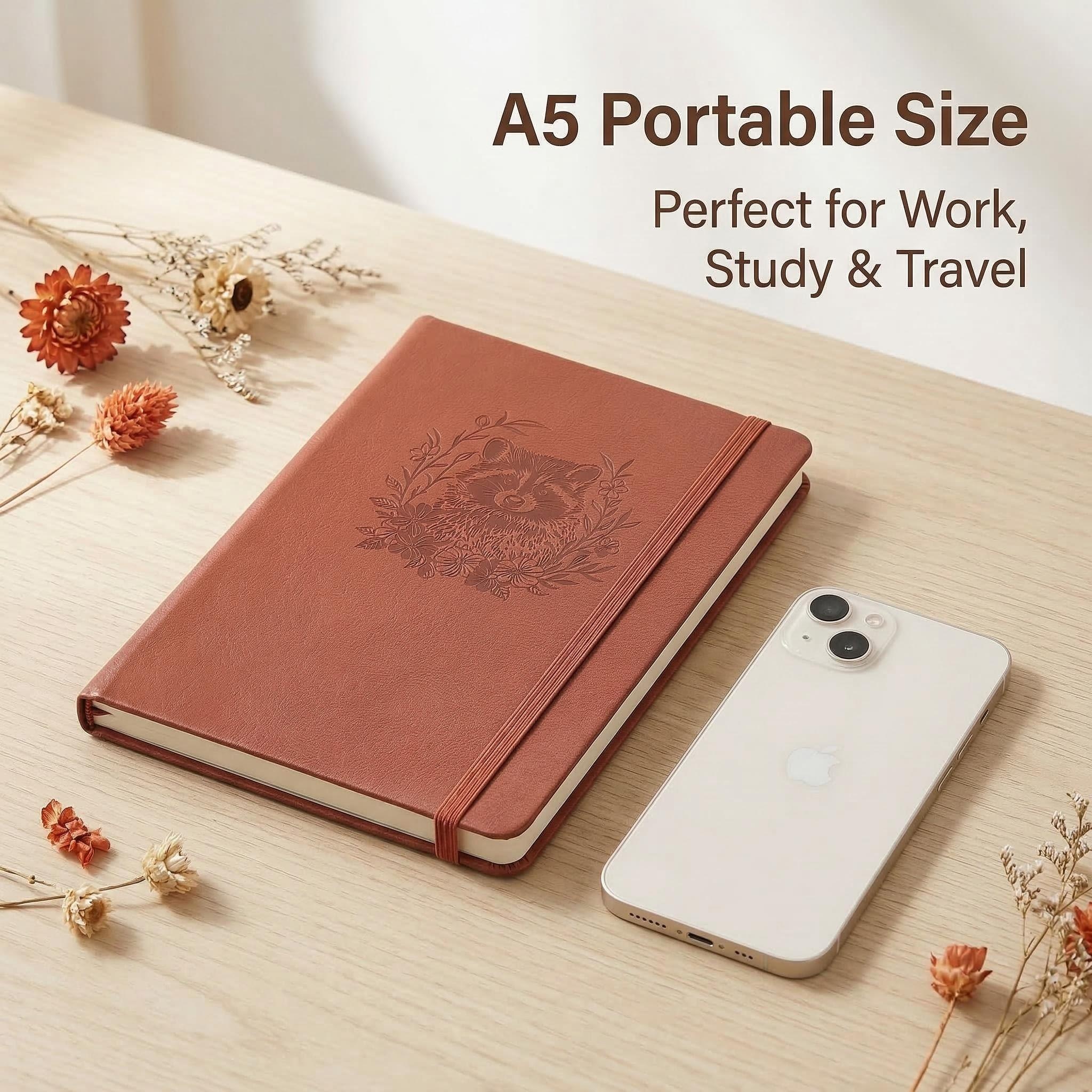 A5 Kabartmalı Rakun Desenli No - Notebook Dotted A5 incelemesi ve fiyatı