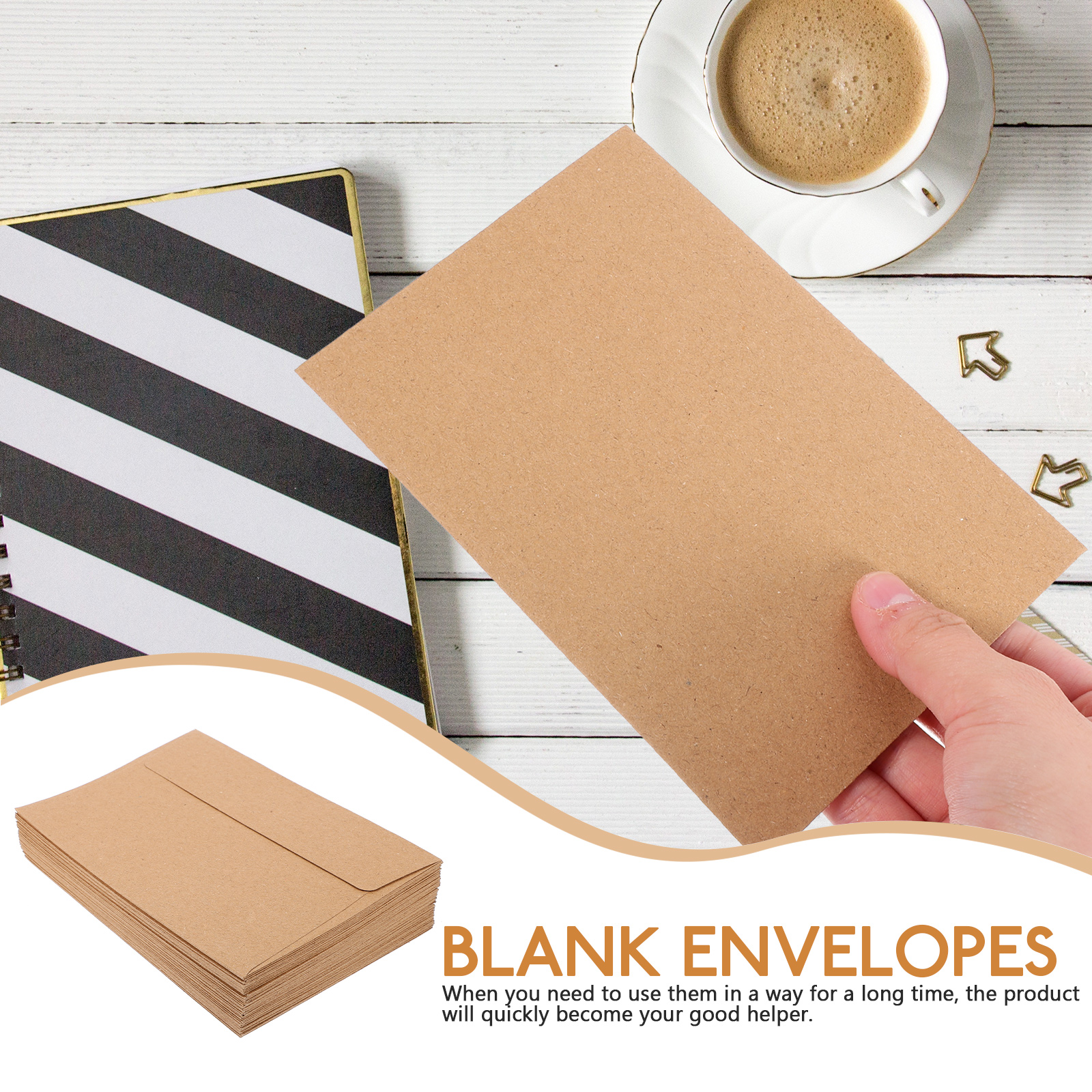 50 adet klasik Kraft boş kağıt - Letter Envelope Kraft incelemesi ve fiyatı