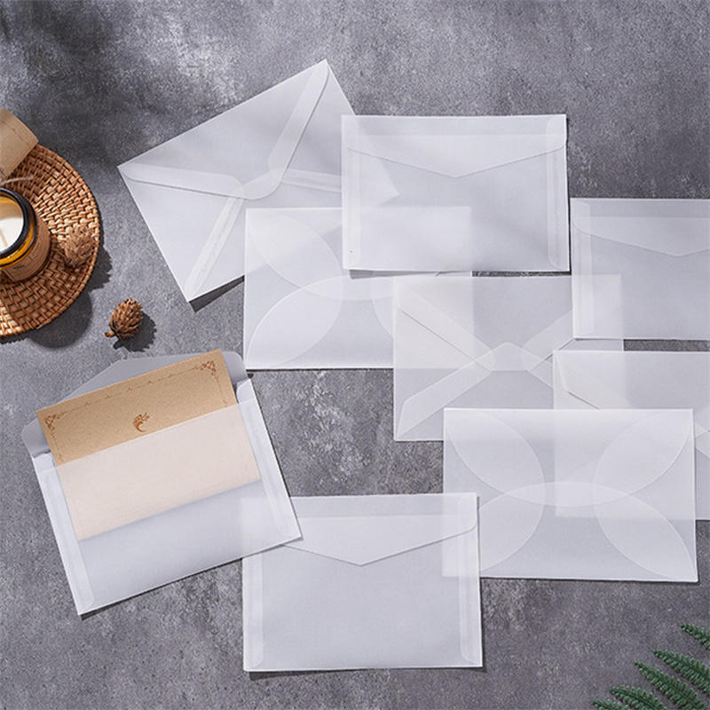 50 adet/grup Boş Saydam Zarf D - Letter Envelope Kraft incelemesi ve fiyatı