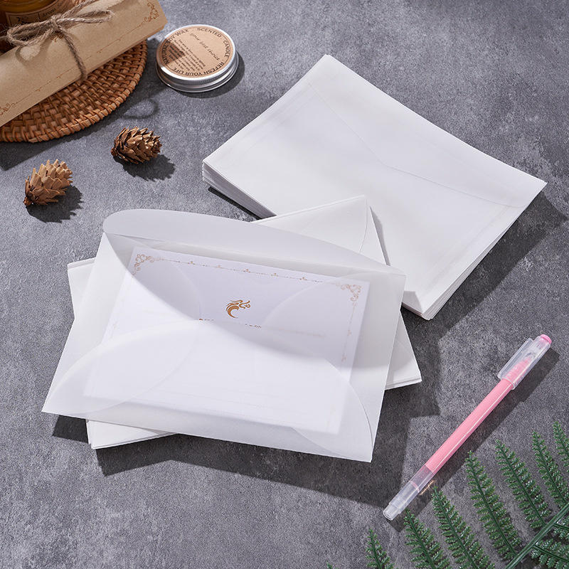 50 adet/grup Boş Saydam Zarf D - Letter Envelope Kraft incelemesi ve fiyatı