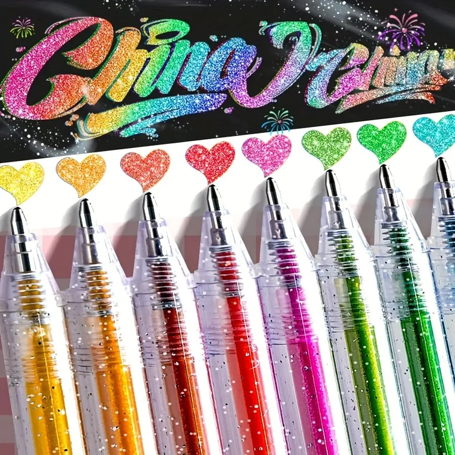 8/12/18 Parça Özel Simli Jel K - Gel Ink Pen Set incelemesi ve fiyatı