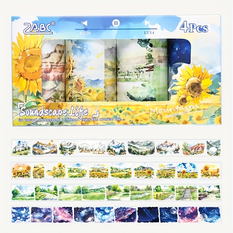 4 Rulo Manzara Desenli Dekorat - Memo Pad Sticky incelemesi ve fiyatı
